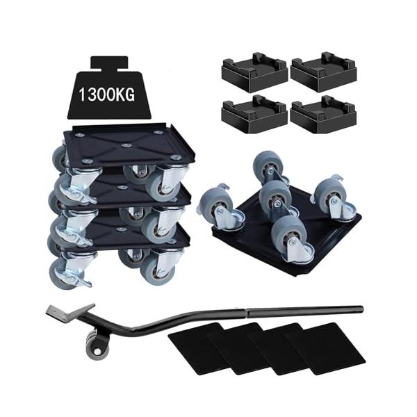インダストリアル-/13.5*13.5*5.5 cm/-・パッケージ個数:1・材質：5輪セット，補強強化、防爆設計を使用し、リフトバー本体は鋼で、台車の最大使用荷重：1300 kg（4つ使用時）・便利：一人でも簡単に重い荷物を運ぶことができ...