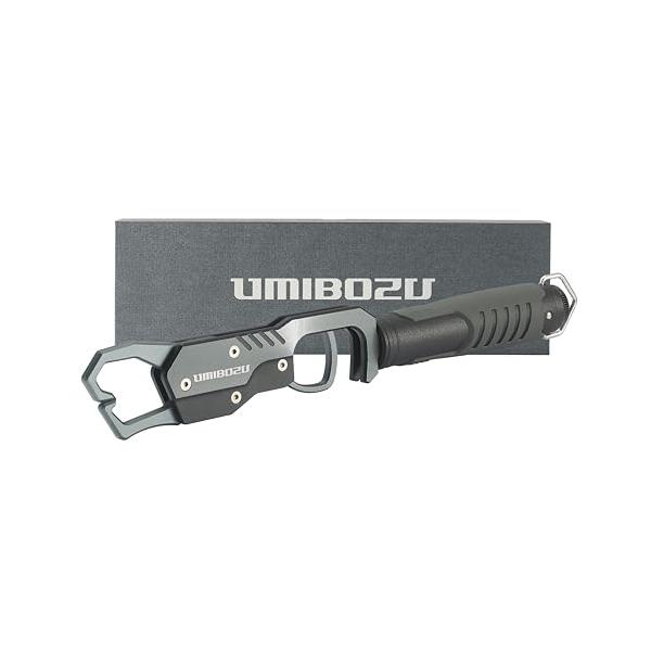 Umibozuウミボウズ フィッシュグリップ 釣り 魚つかみ 計量器付き フィッシンググリップ フィッシュキャッチャー メタルグレー