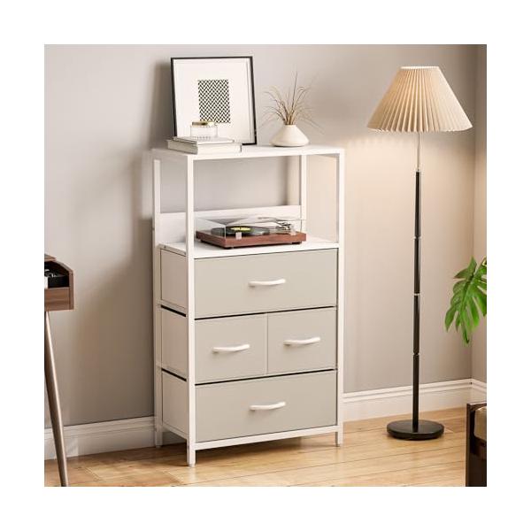 IKIFLY チェスト 棚付き 収納チェスト タンス キャビネット引き出し