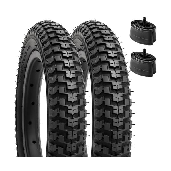 2本セット12 1/2x2 1/4 タイヤ12 自転車タイヤ + 自転車チューブ 肉厚