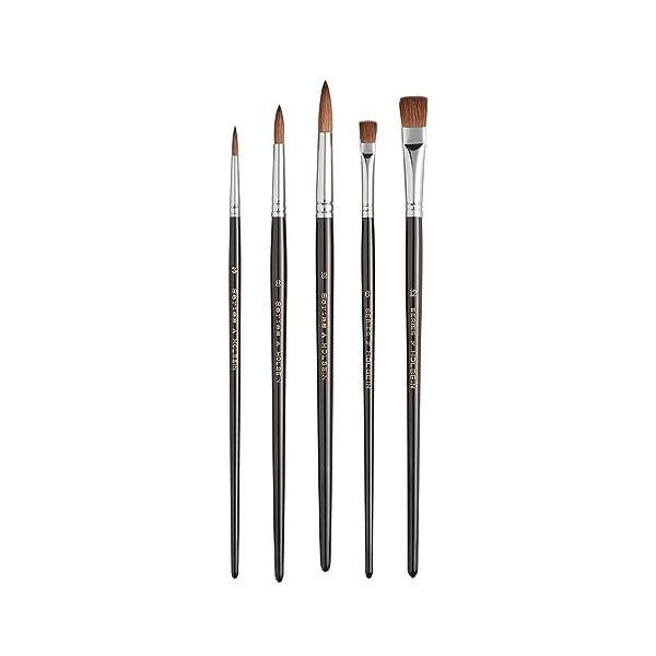 他サイト： ホルベイン 画筆セット〔9〕 水彩筆馬毛 5本組 130319の商品画像