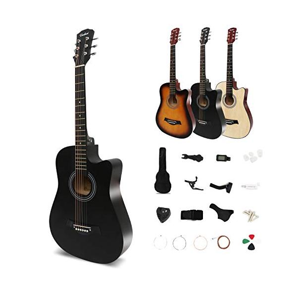 アコースティックギター・エレキギターセット アコースティックギター 17点セット 初心者入門セット 練習ギター