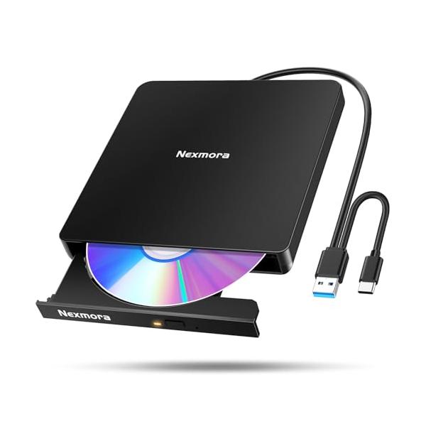 2025革新型・高速USB3.0対応 CD DVDドライブ 外付け 静音 DVD