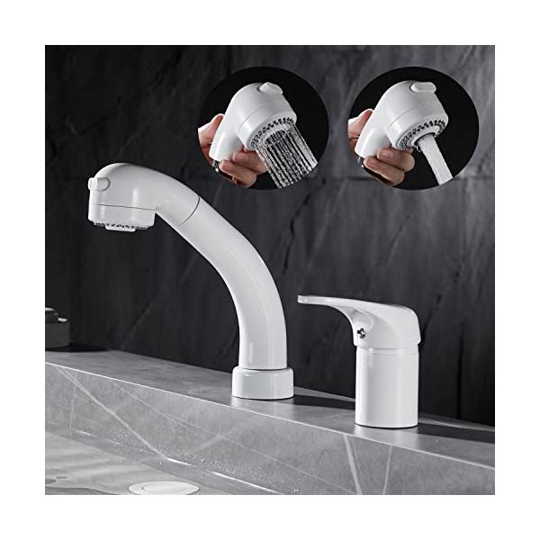 洗面台蛇口 洗髪用 シングルレバーツーホール 楽天市場】洗面台蛇口 洗面水栓 ツーホール式 洗髪用 シングルレバー