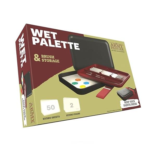 The Army Painter ウェットパレット - プレミアムブラシ保管パレット パレットシート50枚とスポンジ2枚付き ウォーゲームミニチ
