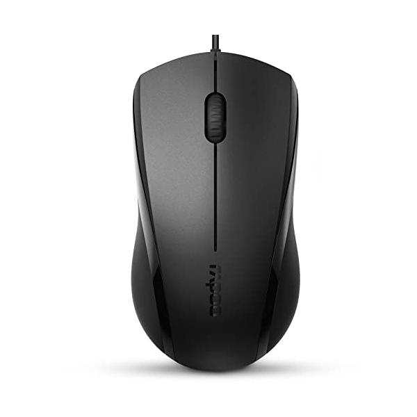 他サイト： Rapoo N1600 3ボタン静音有線マウス 1000DPI 光学マウス 静音ボタン 人間工学形状 デスクトップコンピュータ ノートパソコン用の商品画像