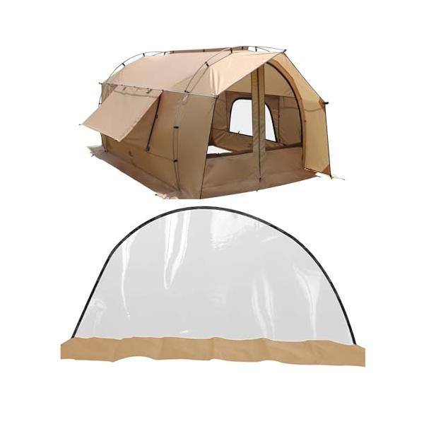 GOGlamping トンネルテント 自立式カヌー 1人 2人用テント ツールーム