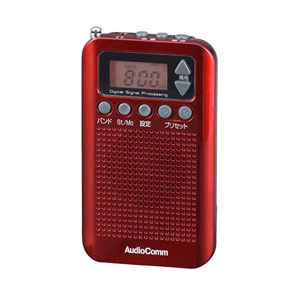 他サイト： オームOHM オーム電機 ラジオ AudioComm RAD-P350N-R レッドの商品画像