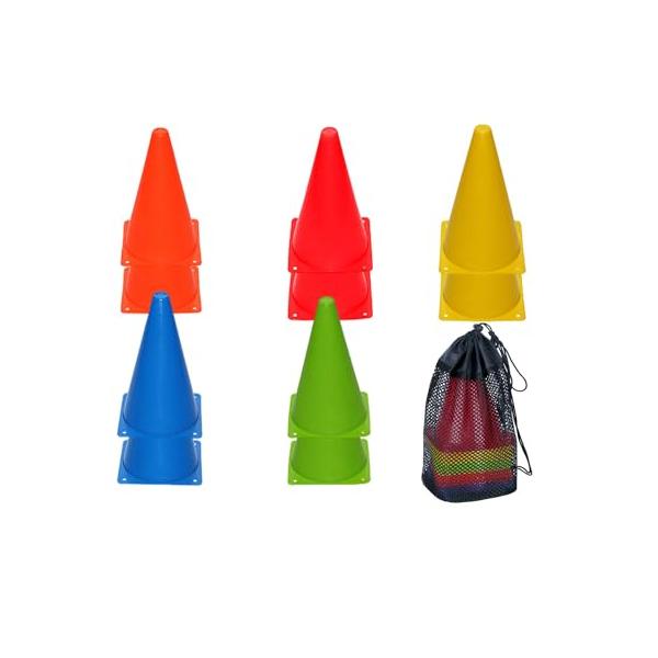 -/-/N032・1.持ち運びが簡単：ミニ三角錐は1個わずか38グラム、収納袋は無料です。 子供や女性でも簡単に持ち運べるので、持ち運びの負担を最小限に抑え、いつでもスポーツの楽しさを満喫できます・2.超耐久性：PE（ポリエチレン）素材で、...