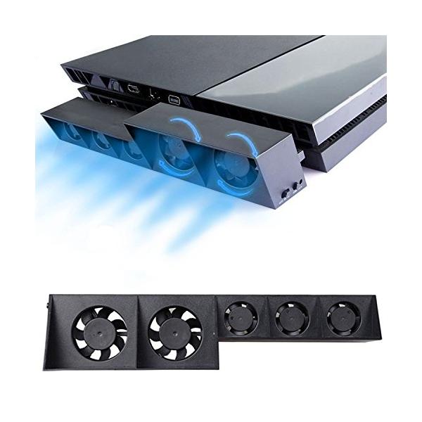 他サイト： ElecGear PS4用自動冷却ファン、外付けターボUSBクーラーファン、PlayStation 4 CUH-1xxx用の自動温度センサー制御の商品画像