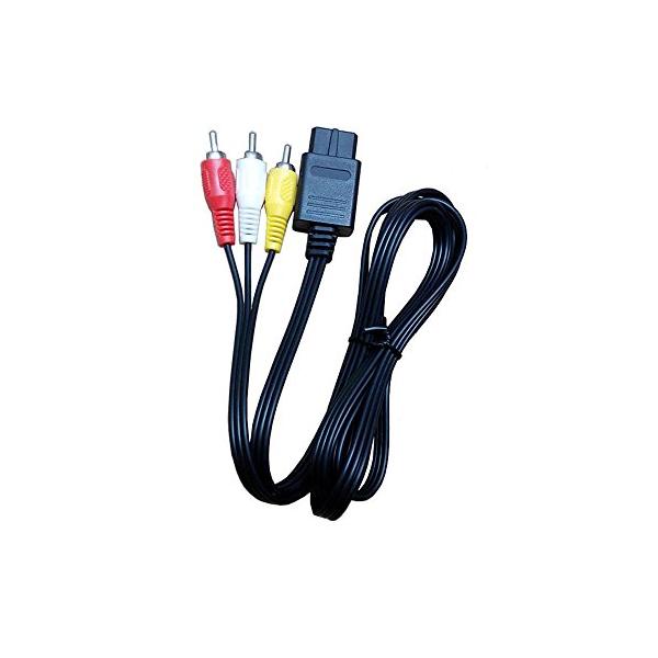 -/1個/-・パッケージ個数:1・長さ:約175cm・海外生産製、ノーブランド製品バルク品となります。・接続方法はテレビのAV端子（赤・白・黄）となります。・対応機種:ゲームキューブ、任天堂64、スーパーファミコン、NEWファミコン・。