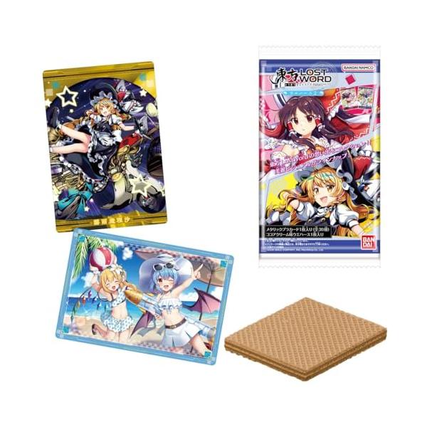 パッケージ個数:20・東方LostWordのウエハース第2弾が登場ゲーム内美麗イラストがメタリックプラカードで堪能出来ます。キャラクターカード、ビジュアルカード、箔押し仕様のスペシャルカードをラインナップ東方LostWordは東方Proje...