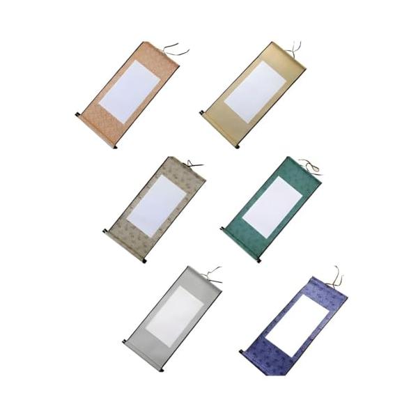 TK.Felly 掛け軸 無地 6色セット 白紙の掛け軸 書道 日本画 書初め