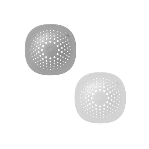 グレー/-/-・商品仕様梱包:2色セットグレー×ホワイト。サイズ：14.4*14.4cm・材質高品質TPR材料、耐久性、清掃しやすく、耐久性があります。・排水口カバー排水口カバーは髪の毛をキャッチするのでパイプづまりが防げます。排水口ネット...