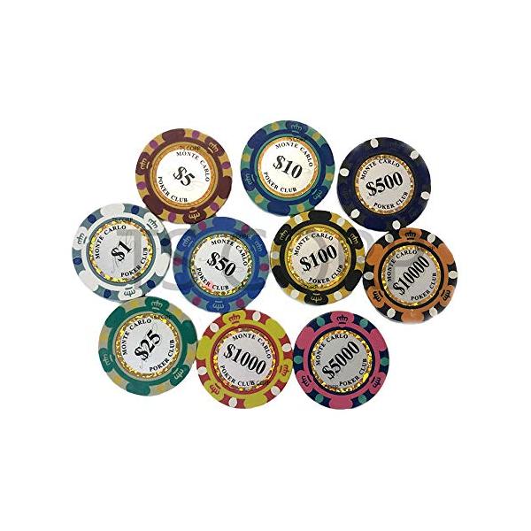 TS.CORP モンテカルロ 13.5g ポーカーチップ カジノチップ 10種類 30枚