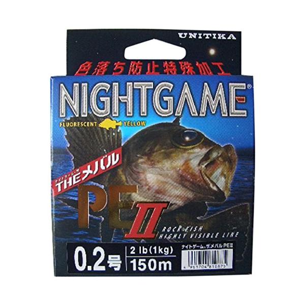 ユニチカUNITIKA ライン ナイトゲーム ザ メバルPE II150m 0.2号