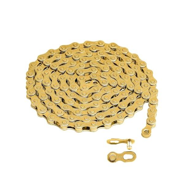 6/7/8速-ゴールデン・Style:6/7/8速-ゴールデンPatternName:ソリッド・高い互換性 - 6/7/8速自転車チェーン、1/2x3/32に対応。ロードバイク、マウンテンバイク、レーシングバイクにも互換性があります。・高い...