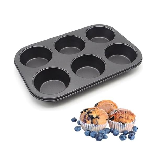 Dマフィンカップ6，グレー/-/A91・Color:Dマフィンカップ6，グレー・特徴加熱均一、食べ物の成熟度、色、味を保ってます。少量のオイルを使うだけで、優れた不粘着ができます。・食品級素材食品級の炭素鋼を採用して、ふちを強めて、反りを防...