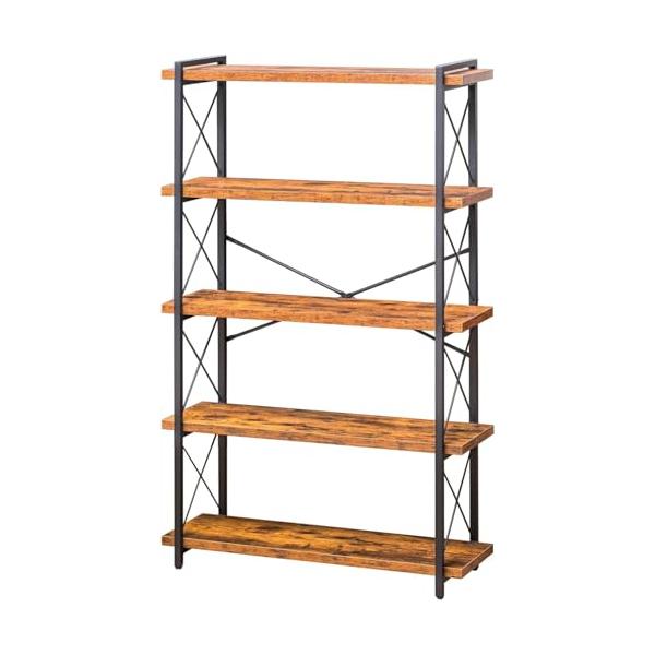 他サイト： HCHQHS オープンラック オープンシェルフ 5段 幅90 木製 収納 棚 おしゃれ 本棚 オープンラック キッチンラック リビングラック 木の商品画像