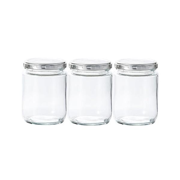 他サイト： アデリアADERIA ツイストキャップ 容器 250ml 3個入 日本製 食品用 保存ビン ジャム キャップ ヨウキ 保存容器 丈夫 ガラス キの商品画像