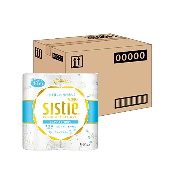 他サイト： ケース販売 クリネックス システィ 40m ダブル 4ロール リラックスブルー ×10パック入りの商品画像