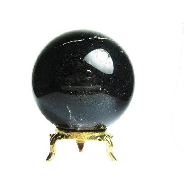 丸玉 黒水晶 (モリオン) 60mm玉 ランク AAA 浄化 魔除け 天然石