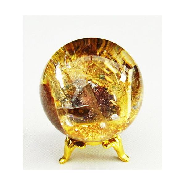 ゴールドタイチンルチル入り水晶43mm丸玉を徹底的に解説します