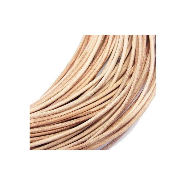 牛革紐　丸線　（ナチュラル） 1.0mm/1.5mm/2.0mm　1ｍ/売り