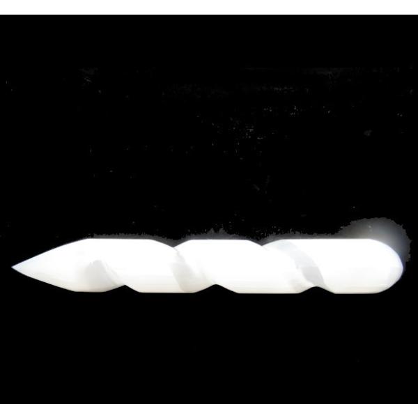 天然石 セレナイト ワンド ツイストポイント 約18mmx140mm 鉱物 原石 月の女神 セレーネ 原石 縁起物 開運 パワーストーン 宅急便のみ対応