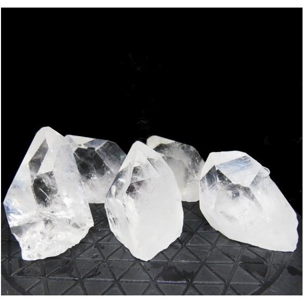 鎮用 天然水晶ポイント 100g〜200g クラック有 5個セット 水晶配置図