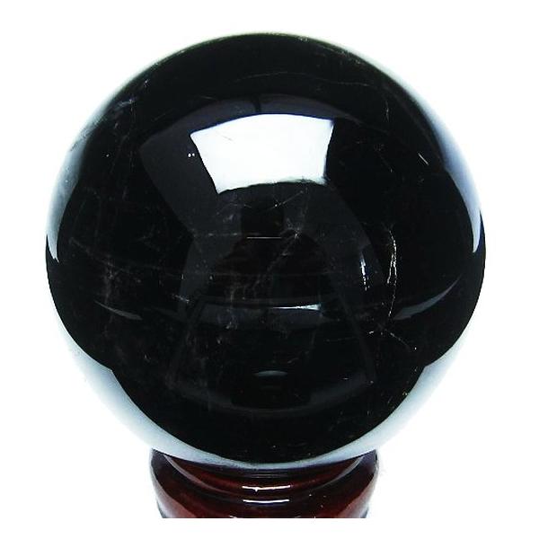 天然石丸玉 黒水晶(モリオン) 約46〜47mm 【宅急便送料無料】 : luz