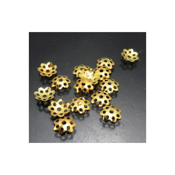 金座 メタルパーツ キャップ 6.0ミリ ゴールド 1個
