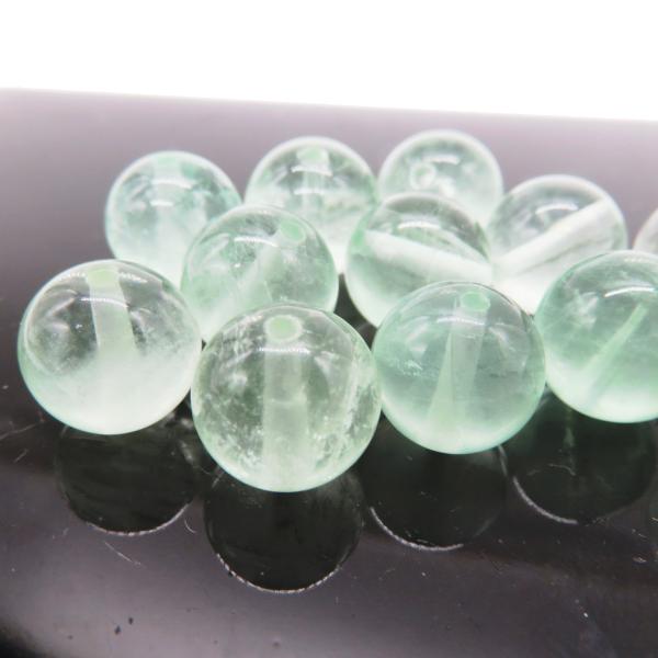 天然石ビーズ グリーンフローライト 10.0mm AA 1粒売り グリーンフローライトビーズ ナチュラルストーン ハンドメイドアクセサリー 丸玉 ラウンド バラ売り 穴空