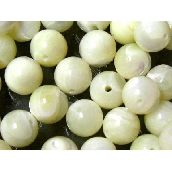 貝ビーズ 真珠母貝（マザーオブパール） 8.0mmAA 1粒売り/バラ