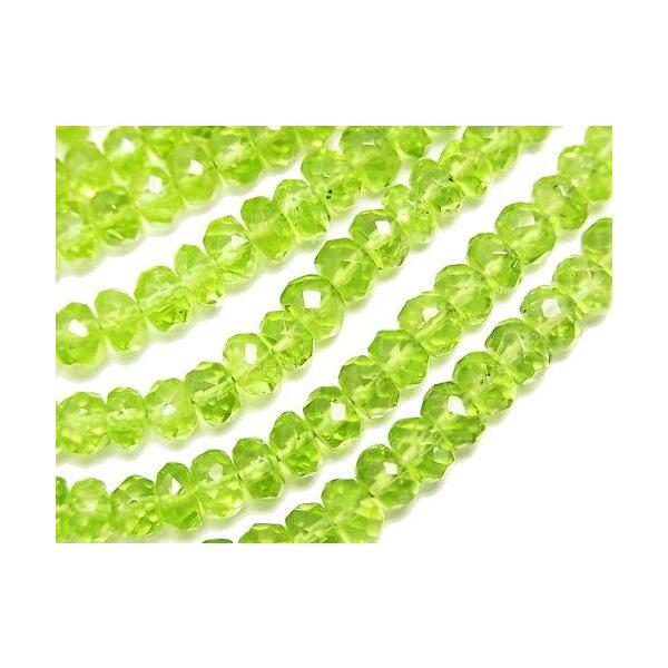 ペリドット ボタンカット約5×3mm AAA 1粒売り 天然石ビーズ アクセサリーパーツ 丸玉 バラ売り 穴あき パワーストーン