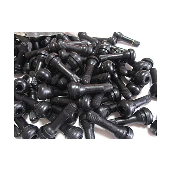 他サイト： TR413 ゴム エア バルブ 100個 セット チューブレス タイヤ 交換 ムシ キャップ 付きの商品画像