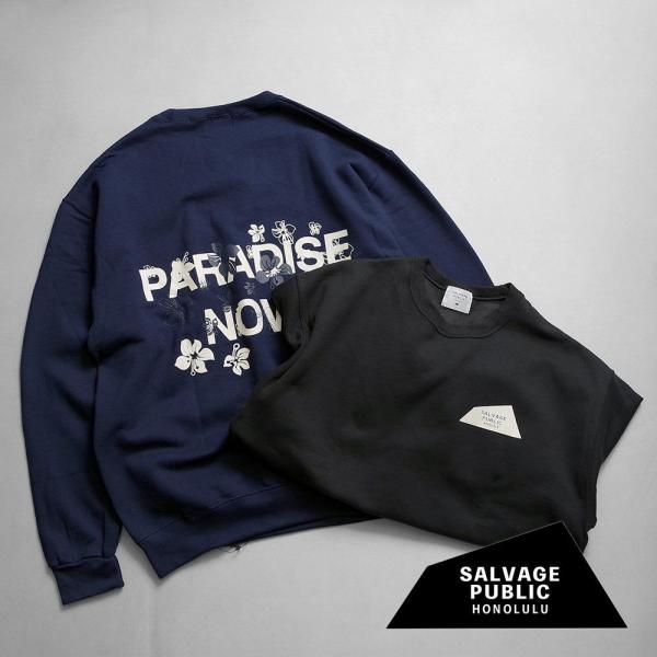 20%OFF SALVAGE PUBLIC サルヴェージ・パブリック Crewneck Sweat (PARADAISE NOW Hibiscus) クルーネックスウェット パラダイスナウ ハイビスカス
