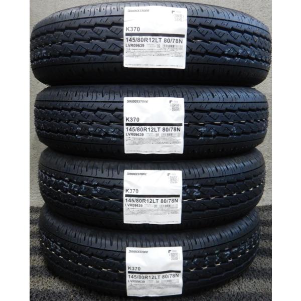 こ*ら様 BRIDGESTONE 145/80R12LT 80/78N 2024 BRIDGESTONE RD604 145/80R12 80/78N M+S Set of 4 Tire Kei