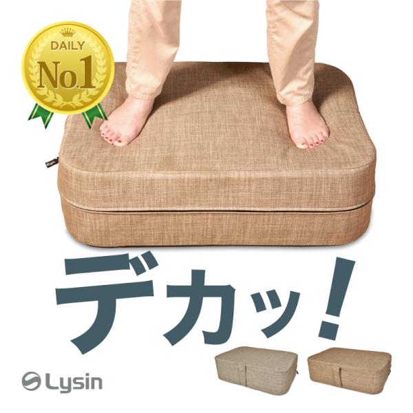 （レビュー投稿で1年保証） ライシン トランポリン クッション ワイド 70×50×20cm 長方形 大きい 静音