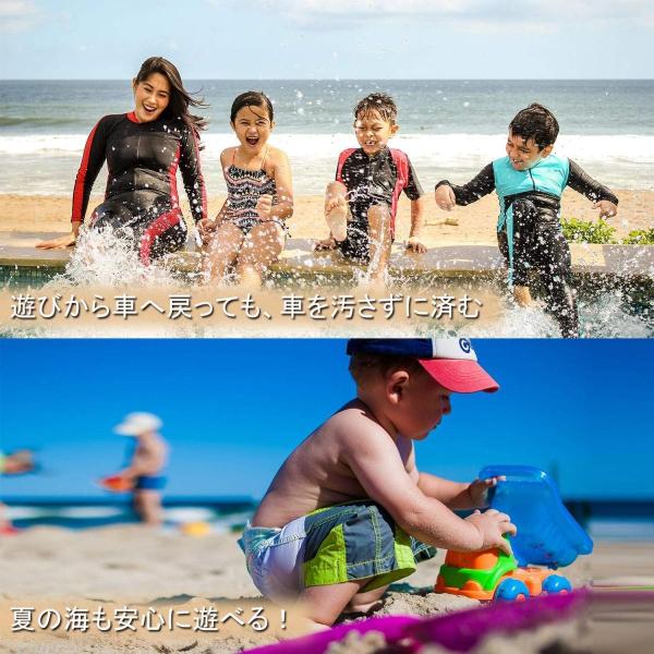 Hiveseen カーシートカバー 防水 防汚 軽 普通車用 フロント 汗対策 吸水タオル 1枚 秀逸 エプロンタイプ 運転席 汎用 ずれにくい
