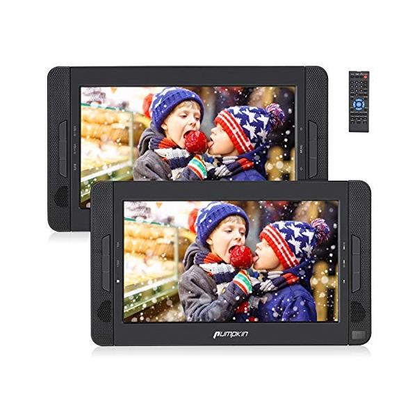 驚きの値段 Pumpkin Dvdプレーヤー 車載 ポータブル 10 1インチ ヘッドレストモニター ツインモニター フロントスピーカー Cprm バッ