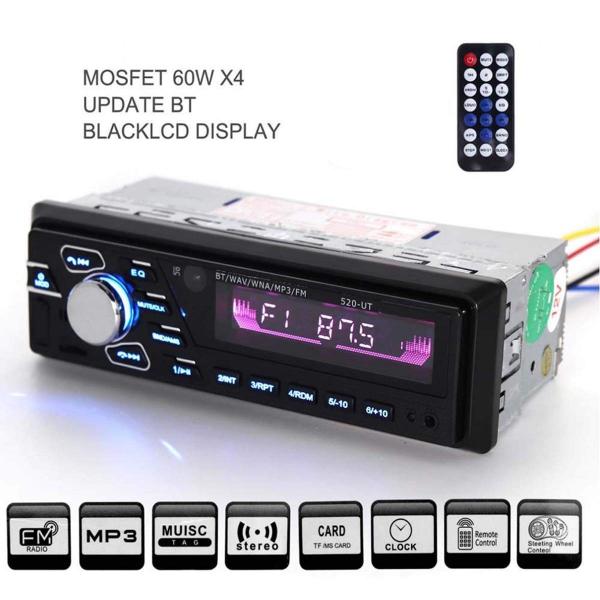 Eaglerich 車オーディオ カーラジオ Bluetoothfm Aux入力レシーバ Sd Mp3 手数料無料 Usb プレ Mmc Wma車 ラジオ