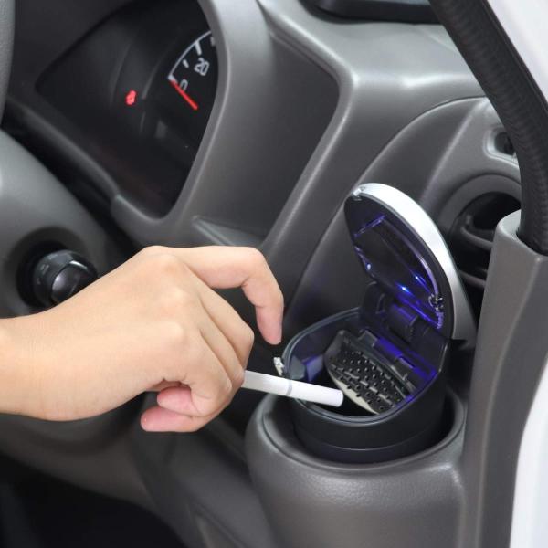 カーメイト 車用 灰皿 スモークプルーフタイプ ドリンクホルダー型 ソーラー Led付き シルバー Dz4 Tradetacts