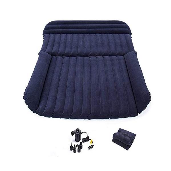 Suv車用ベッド エアーベッド 新品 送料無料 アウトドア エアーマット ベッドキット ダークブルー 後部座席用 進化版 キャンプ用 車中泊ベッド