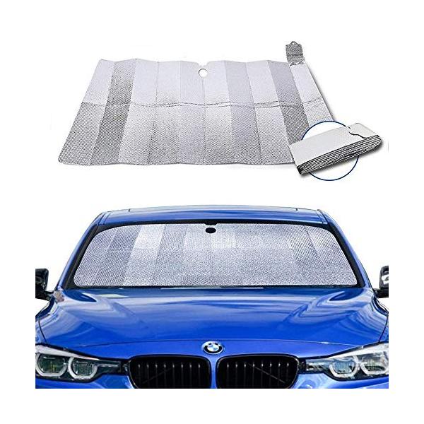 車用サンシェード 車フロント 遮光 断熱 配送員設置送料無料 ひよけ サンシェイド 汎用 紫外線 カーサンシェード 日よけ 軽 折りたたみ 日差しをカット