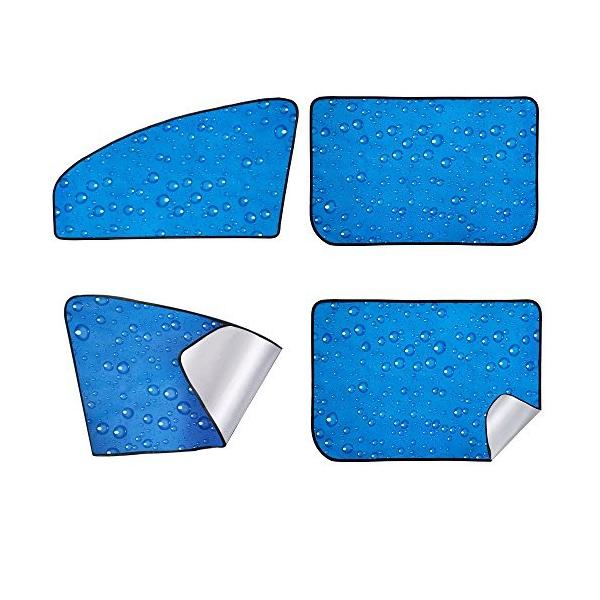 サンシェード 車 Aokway 日よけ ブロック紫外線 磁気吸着 ブルー 4枚 サイド 赤ちゃん 子供 お得なキャンペーンを実施中