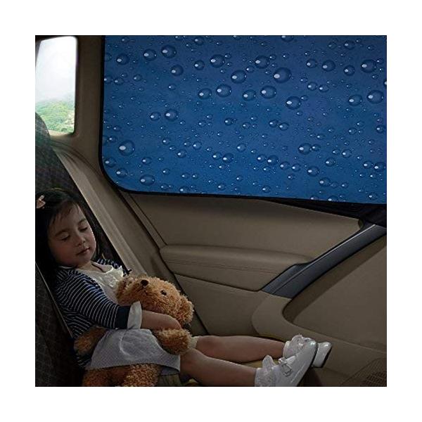 サンシェード 最新号掲載アイテム 車 Aokway 日よけ ブロック紫外線 磁気吸着 ブルー サイド 4枚 子供 赤ちゃん