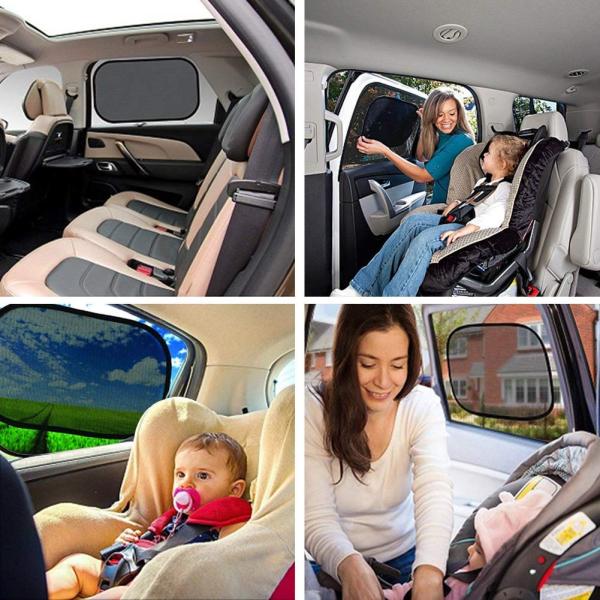 車用サンシェード 日よけ 今ダケ送料無料 Uvカット 紫外線カット 遮光 断熱 4枚セット 簡単着脱 50cm 赤ちゃんと車を守る 収納バッグ付き 30cm