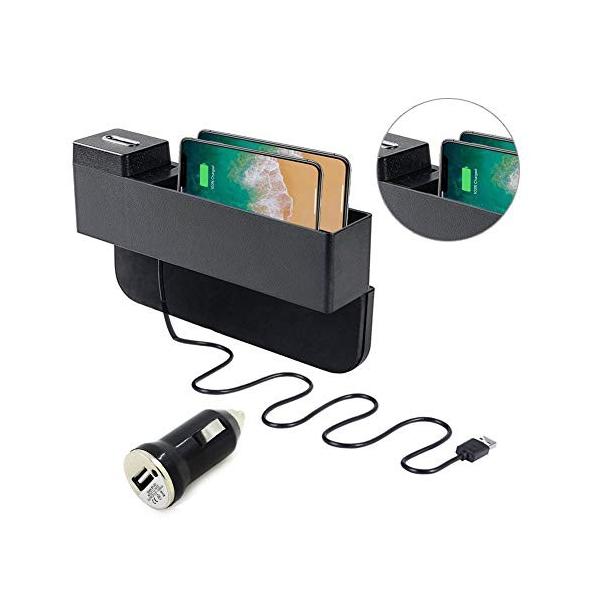 車用収納ポケット Colin Usb充電機能 車用小物入れ 飲み物収納 隙間ポケット