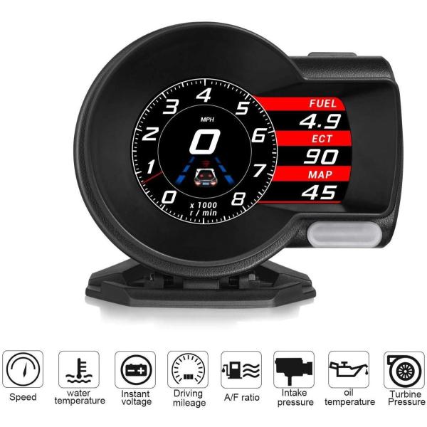ヘッドアップ ディスプレイ 車用スピードメーター 車載スピードメーター 初回限定 後付け Obd2マルチメーター 車載式故障診断措置 ドライブドクター